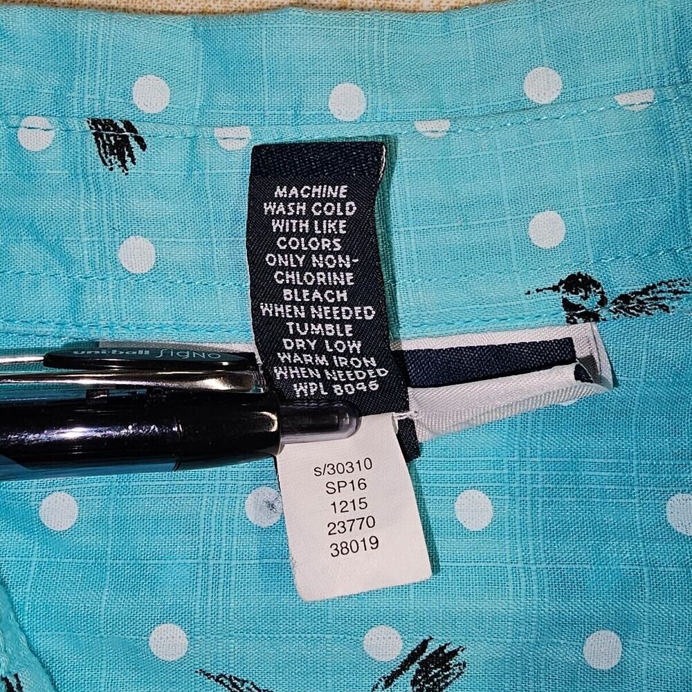 KAREN SCOTT All Over Bird Print Shirt Womens Size Small Novelty Office - Picture 6 of 7